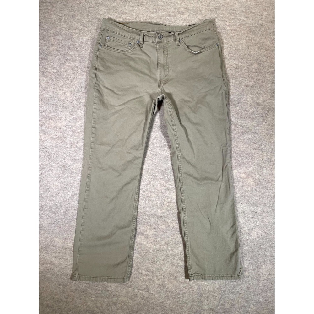 Levi's 514 Jeans Mens 36x29 Beige Denim Cotton Stretch Mid Rise Straight Leg